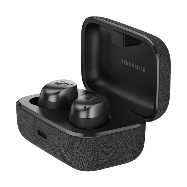 Sennheiser MOMENTUM True Wireless 4 - nutikad kõrvaklapid Bluetooth 5.4, kristallselge heli, ergonoomiline disain, 30-tunnine aku tööiga, adaptiivne ANC - must grafiit