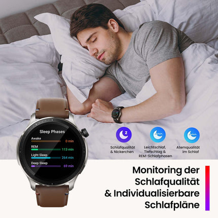 Amazfit GTR 4 46mm Smartwatch with Bluetooth Calling and Music Storage, 1.43" AMOLED Display, 150 Sports Modes, Alexa, 14-Day Battery Life, Precise GPS Tracking for Men and Women