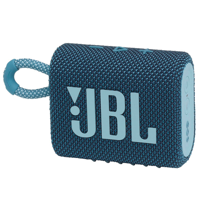 JBL Go 3: Portable Speaker with Bluetooth, Built-in Battery, Waterproof and Dustproof Feature Blue JBLGO3BLUAM