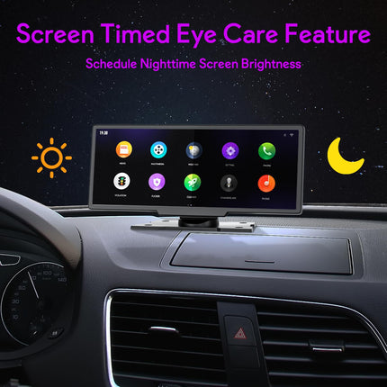 NUOTIAN 10.26'' juhtmevaba Carplay ekraan, Android Auto ekraan, Carplay autoraadio Bluetooth 5.3-ga, 1080P tahavaatekaamera, GPS-navigatsioon, peegliühendus, 64G TF, FM, AUX (varuklambriga)
