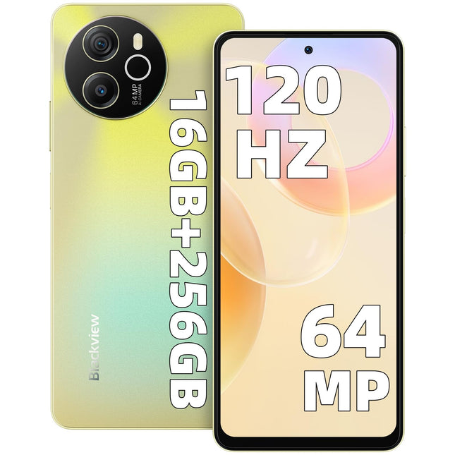 Blackview Shark 8 (16GB+256GB) mobiiltelefon, Helio G99, 120Hz 2.4K, 64MP, Android 13 nutitelefon ilma lepinguta, 6.78" FHD+ ekraan, 13MP, 5000mAh aku 33W, sõrmejäljelugeja/NFC, 4G kahe SIM-kaardiga mobiiltelefonid