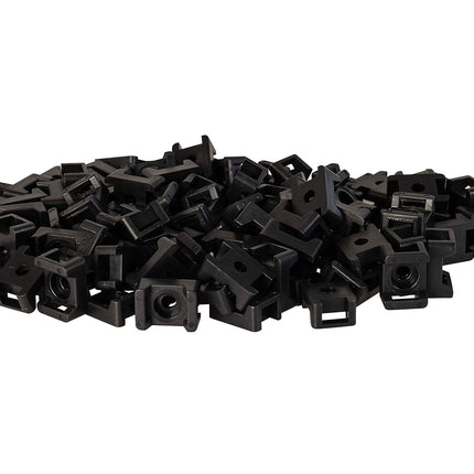GTSE kruvikinnitusega kaablisideme alus kuni 13 mm laiusele kaablisidemele, 6 mm (M6), 100 tk, must