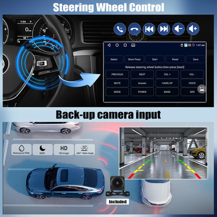 CAMECHO 4+64G 7-tolline autoraadio 1Din juhtmevaba Carplay puutetundliku ekraaniga navigatsiooniga raadio sissetõmmatav manuaalne ekraan tahavaatekaamera Bluetoothi, Android Auto, GPS, WiFi, DSP, FM/RDS, peegli link SWC