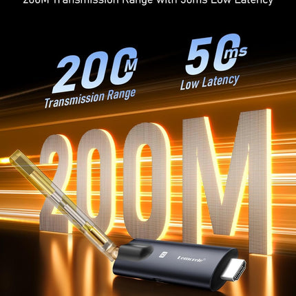 Traadita HDMI saatja ja vastuvõtja, Lemorele 1080P HDMI traadita edastus toetab 1 saatjat kuni 4 vastuvõtjat maksimaalselt voogedastusvideot sülearvuti, kaamera, teleriboksi, HDTV, monitori ja projektori jaoks.