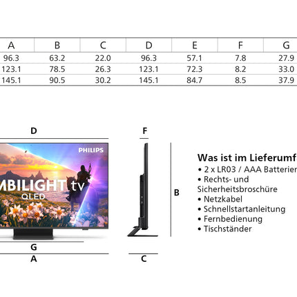 Philips Ambilight 65PUS8600 4K QLED nutiteler – 65-tolline ekraan koos P5 Perfect pildimootoriga Ultra HD, Titan OS, Dolby Vision ja Dolby Atmos heliga