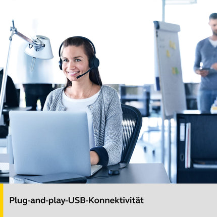 Jabra Evolve 20 SE UC Mono peakomplekt – VoIP-telefoni ühendatud kommunikatsioonikõrvaklapid passiivse mürasummutusega – USB-A-kaabel kõnede juhtimisega – must