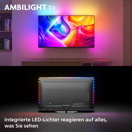 Philipsi Ambilight „The One” 43PUS9000 4K QLED nutiteler – 43-tolline ekraan P5 Perfect pildimootoriga Ultra HD, Titan OS, Dolby Vision ja Dolby Atmos heliga