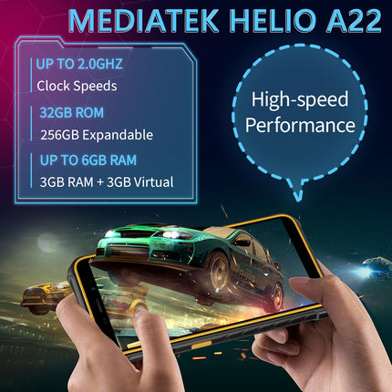 Ulefone Armor X12 õuetelefon Android 13 Go, 6GB+32GB/256GB SD õuetelefon ilma lepinguta, 4860mAh, 13MP+8MP 5.45" HD+, IP68 veekindel löögikindel 4G kahe SIM-kaardiga NFC GPS 2-aastane garantii oranž