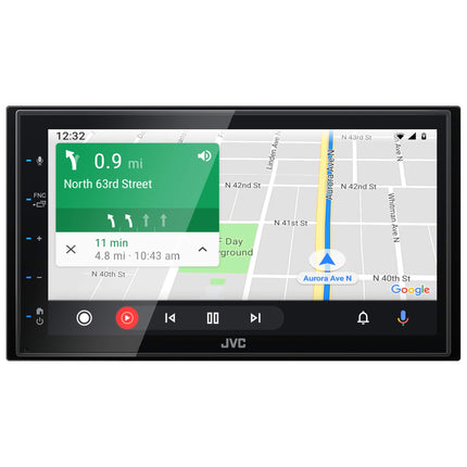 JVC KW-M565DBT - ilma draivita, Apple CarPlay, Android Auto, 17,3 cm mahtuvuslik puutetundlik ekraan, DAB+/FM, USB peegeldamine Androidile, Bluetooth käed-vabad süsteem, heliprotsessor, 4 x 50 W, must