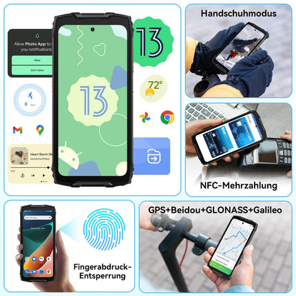 Blackview BV9300 Pro välistingimustes kasutatav mobiiltelefon 16GB+256GB 120Hz 6.7" FHD+1.32" tagumine ekraan 15080mAh(33W) välistingimustes kasutatav nutitelefon ilma lepinguta Android 13, 64MP+32MP, sõrmejäljelugeja, IP68 veekindel, GPS, IP69K, NFC