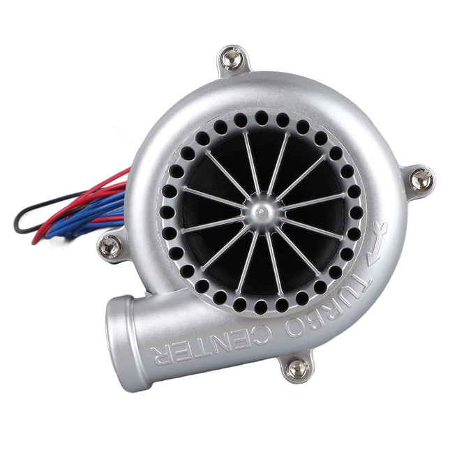 12V turbo puhumisventiili simulaator, turbo heliefektide looja, hõbedane elektrooniline võltspuhumisventiili simulaator erakordse heliga autodele ja mootorratastele