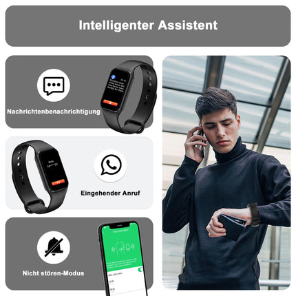 Blackview Smartwatch Men Women, Waterproof Fitness Watch 1.47 inch Color Display, Fitness Tracker with Pedometer Sleep Monitor Heart Rate, Sports Watch with 24 Sports Modes Smart Watch for Android iOS