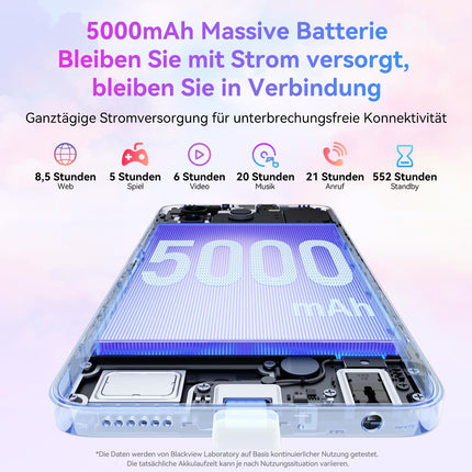 Blackview Wave 8C mobiiltelefon ilma lepinguta Android 14, 6GB+64GB/2TB SD, Octa Core 6.56" HD+, 5000mAh aku, 13MP+8MP kaamera, 4G kahe SIM-kaardiga nutitelefon ilma lepinguta Soodne SIM-lukuta, GPS/2-aastane garantii