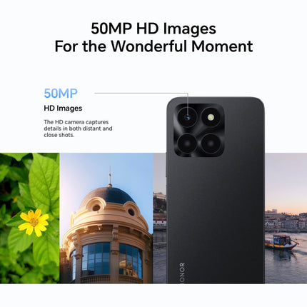HONOR X6a nutitelefon, 4 + 128 GB telefonid, 6,56-tolline LCD-ekraan sagedusel 90 Hz, professionaalne 50 MP kaamera, 5200 mAh aku, kiirlaadimine, NFC kahe SIM-kaardi tugi, GMS