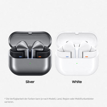 Samsung Galaxy Buds3 Pro juhtmevabad Bluetooth-kõrvaklapid, aktiivne mürasummutus (ANC), adaptiivne mürasummutus, 360° heli, kõrvasisesed kõrvaklapid Hi-Fi heliga, valged, kaasas Anymode läbipaistev kate