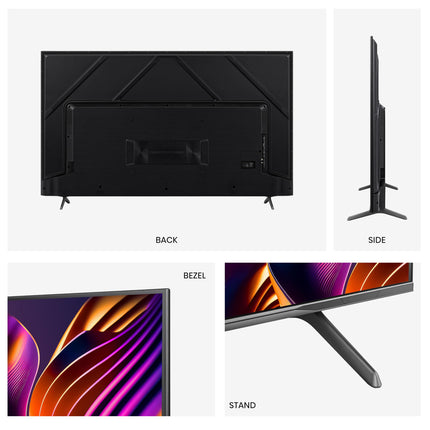 Hisense 65E7NQ Pro 164 cm (65-tolline) televiisor, 4K UHD, QLED, nutiteler, Total HDR, Dolby Vision IQ Atmos, 144 Hz (VRR), HDMI 2.1, mängurežiim PRO, kolmekordne tuuner, sisseehitatud Alexa, tumehall, [2024]
