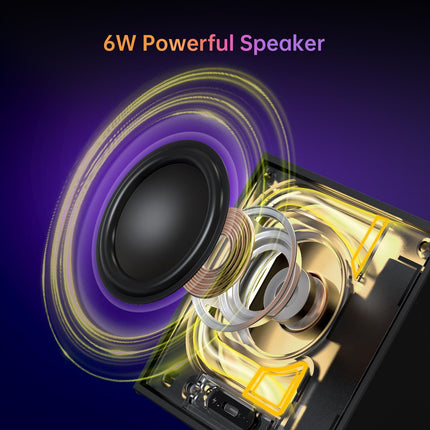 Divoom Timebox-Evo Pixel Art Portable Bluetooth Speaker with Programmable 256 LED Panel, 3.9 x 1.5 x 3.9 inches (Black)