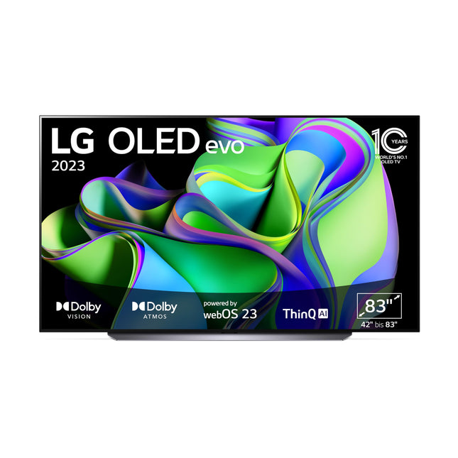 LG OLED83C37LA televiisor 210 cm (83 tolli) OLED evo televiisor (nutiteler, heleduse võimendaja, 120 Hz) [mudeliaasta 2023]