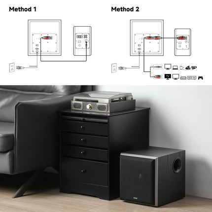Edifier T5 aktiivsubwoofer - 8-tolline draiver - 70 vatti (must)