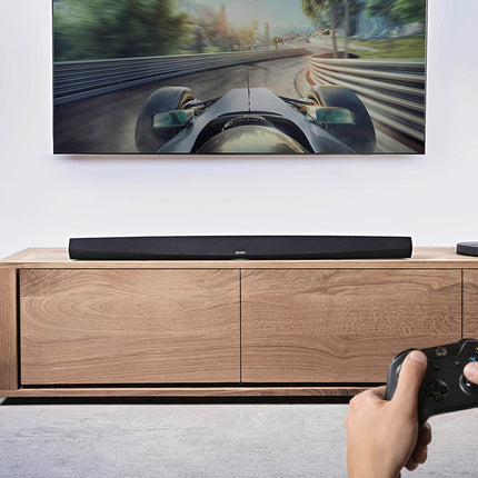 Denon DHT-S516H 2.1 TV-kõlaririba koos juhtmevaba subwooferiga, HEOS, Wi-Fi, Bluetooth, AirPlay 2, HDMI ARC, 4K Ultra HD, Dolby Digital, Dolby Digital Plus, DTS, Amazon Alexa ühilduvus