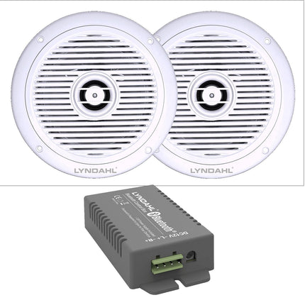 Lyndahl kõlarikomplekt Bluetooth võimendi 4 kanaliga AMP4X15BT ja 2-suunaline sisseehitatud kõlar CS180IP koos 2 või 4 laekõlariga märgade ruumide ja vannitoa jaoks, 2 kõlariga