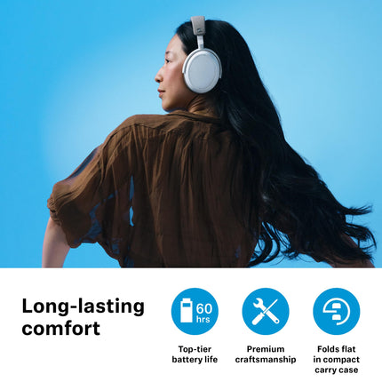 Sennheiser MOMENTUM 4 juhtmevabad Bluetooth-kõrvaklapid - adaptiivse mürasummutusega kristallselgete kõnede jaoks - 60 tundi aku tööiga - kohandatav heli, kerged ja kokkupandavad - mustad