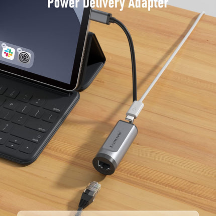 Lemorele USB C Etherneti adapter, Thunderbolt 3/Type C RJ45 gigabaidise Etherneti LAN-võrguadapter 100W PD laadimispordiga. Ühildub sülearvutite, arvutite, lülitite, MacBookide, iPadide ja muude C-tüüpi seadmetega.
