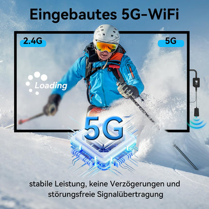 Wireless Display Dongle, 4K/5G Miracast HDMI Dongle, Seamless Streaming with 5G Support Compatible with iPhone/iPad/Android/iOS to TV/Monitor, Supports Miracast, DLNA, Airplay