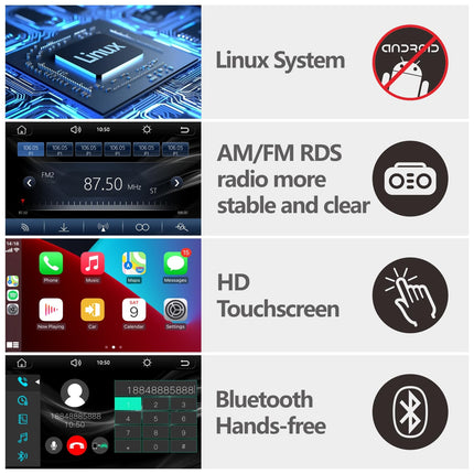 Autoraadio FIAT Linea Punto Evo 2012-2017 juhtmevaba CarPlay ja Android Auto stereoga Linea 2012-2015 puutetundliku ekraaniga IPS/Bluetooth/peegliühendus/FM/AM/USB