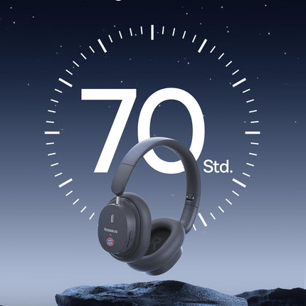 Baseus D05 Bluetooth kõrvaklapid võimsa bassiga, 50 tundi mänguaega, ENC kõnede selgus, müraisolatsioon, mugav sobivus, kerged, kokkupandavad kõrvaklapid