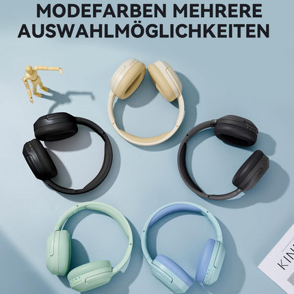 Edifier W820NB Plus Bluetooth kõrvaklapid, hübriidne aktiivne mürasummutus, kõrglahutusega LDAC heli, kiire laadimine, kõrvapealsed juhtmevabad kõrvaklapid, Bluetooth 5.2, reisimiseks/koduks/kontorisse - hallid