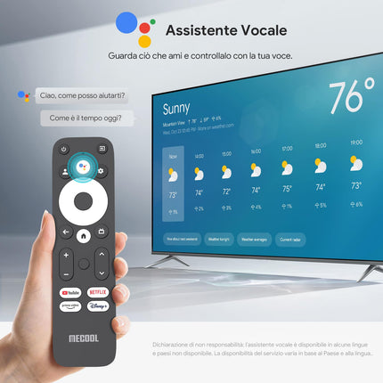 TV Stick Android 11 Stick TV MECOOL GTV OS koos Netflixi sertifikaadiga 2 GB RAM 8 GB ROM BT 5.0 Dual WiFi 2.4G/5G 4K HDR AV1 4K sertifitseeritud Google//Prime Video/YouTube