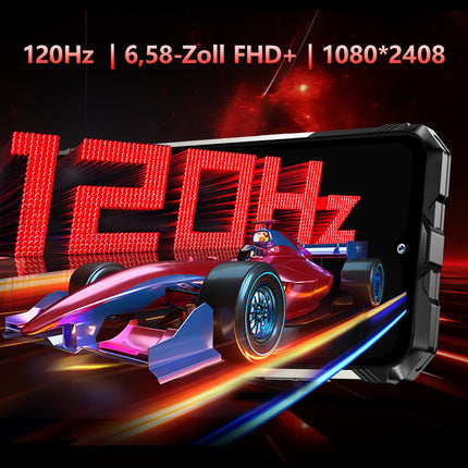 CUBOT Kingkong AX (2024) õuemobiiltelefon Android 14 - lepinguta õuenutitelefon, 24GB+256GB/1TB ehitusplatsi telefon, 100MP nutitelefon, 6,58'' FHD+120Hz, 1,32" tagumine ekraan, 5100mAh(33W)/IP68/NFC/GPS
