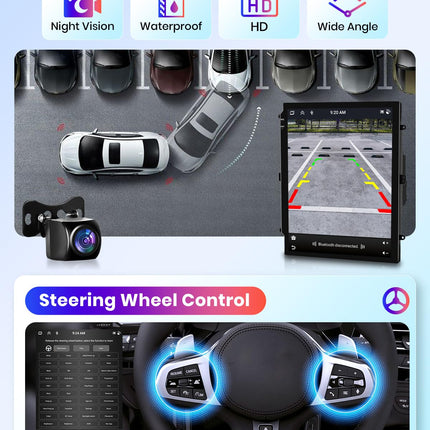 6G+128G 8-tuumaline traadita Carplay Android autoraadio Ford Fiesta MK7 2009-2016 9,7-tollise puutetundliku ekraaniga autoraadio Android Auto GPS navigatsiooniga WiFi Mirror Link Bluetooth FM/RDS/DSP EQ/USB/SWC tahavaatekaamera