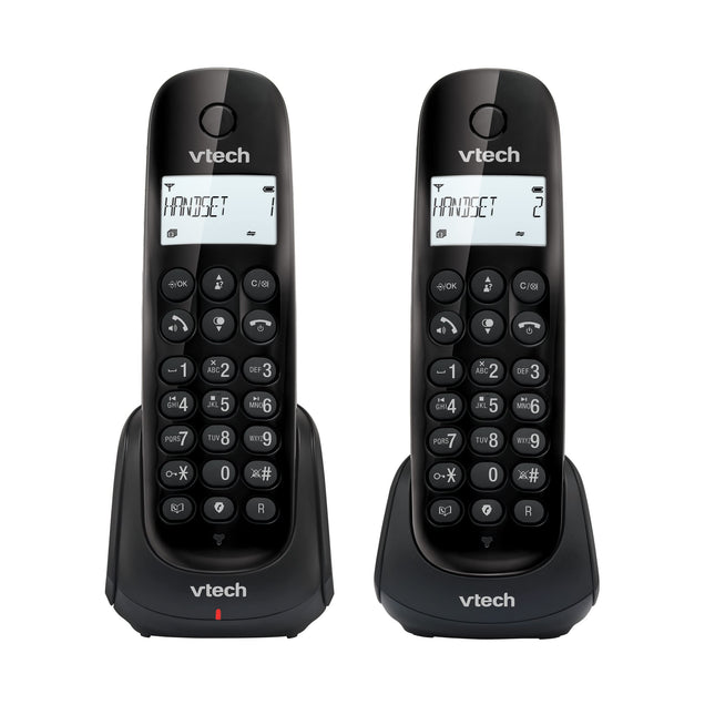 VTech CS1451 DECT Telephone Cordless 2 handsets with answering machine, hands-free function, call blocking, caller ID/call waiting function, backlit display, ECO mode Low radiation