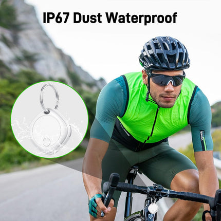 Nutikas õhusiltide jälgimisseade 4-pakendis, võtmeleidja, mis ühildub Apple Find My rakendusega (ainult iOS), IP67 veekindel, vahetatav aku, Bluetooth-võtmeleidja pagasi/kottide/kohvri/rahakoti jaoks
