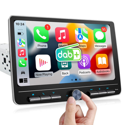 Android 13 autoraadio navigatsiooniga, 10,1-tolline ekraan, sisseehitatud DAB+, juhtmevaba Carplay ja juhtmevaba Android Auto, 1 DIN autoraadio, puutetundliku ekraaniga, Bluetooth, 8-tuumaline, 2G+32G WiFi, 4G GPS, AM/FM RDS