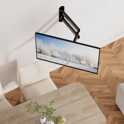 WALI TV seinakinnitus, pööratav ja kallutatav monitori seinakinnitus 13-32-tollisele LED-telerile, lameekraanile kuni 15 kg, VESA kuni 100 x 100 mm (1330 lm), must