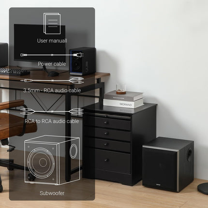 Edifier T5 aktiivsubwoofer - 8-tolline draiver - 70 vatti (must)