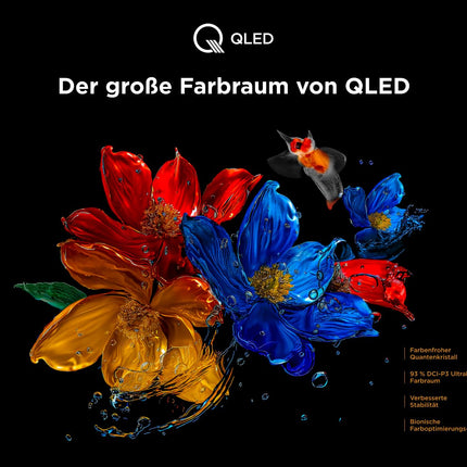 TCL 43T69C 43-tolline QLED, Direct LED-teler, 4K HDR-teler, nutikas Google TV (Dolby Vision ja Atmos, Game Master, liikumise selgus, ühildub Google Assistant ja Alexaga)