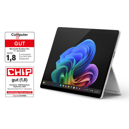 Microsoft Surface Pro (toiteadapter müüakse eraldi) | Copilot+ PC | 13-tolline OLED-puuteekraan | Snapdragon® X Elite (12 südamikku) | 32 GB RAM | 1 TB SSD | uusim mudel, 11. väljaanne | Platinum