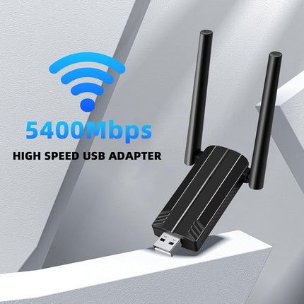 PNGOS WiFi Stick 6E, Powerful AX5400 Mbps, Adapter, USB 3.0, Tri-Band, WiFi Dongle 2.4G/5G/6GHz, Compatible with Windows 11/10, Plug and Play
