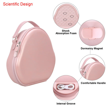 Elonbo Hard Carrying Case for Apple AirPods Max Wireless Over-Ear Headphones, New Air Pods Max Case Headphone Travel Protective Case Headphone Storage Bag, Pink