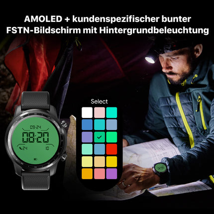 Ticwatch Pro 3 Ultra GPS nutikell Qualcomm SDW4100 ja Mobvoi kaheprotsessoriline Wear OS nutikell meestele vere hapniku IHB AFiB tuvastamine väsimuse hindamine 3-45 päeva aku, must