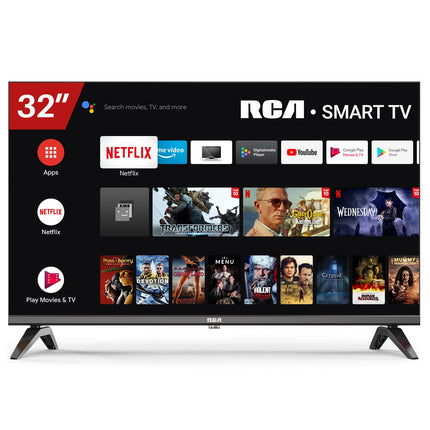 RCA nutiteler 32-tolline (80 cm) Android LED HD-teler WiFi, Bluetoothi, kolmekordse tuuneriga (DVB-T/T2, DVB-C, DVB-S/S2), rakenduste poe, USB ja HDMI-ga (SRA32HQ1, 2024)