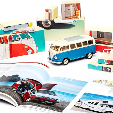 FRANZIS 55115 - Haagissuvila advendikalender, VW Bulli T1 metallmudeli komplekt mõõtkavas 1:24, koos 52-leheküljelise raamatuga