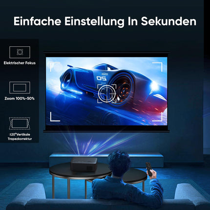 [Elektriline teravustamine/trapetsikorrektsioon/suum] projektor, 4K projektor toetab 600ANSI WiFi6 kahesuunalist Bluetoothi, natiivne 1080P kodukino videoprojektor, ühildub nutitelefoni/teleripulga/sülearvuti/konsooliga