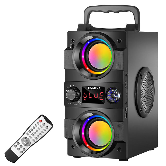 Bluetooth Speaker, 40 W (60 W Peak) Portable Bluetooth Speakers with Lighting Wireless Stereo Speakers with Rich Bass and Dual Subwoofer