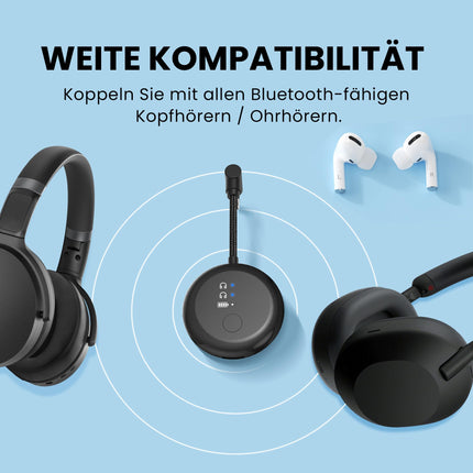 Avantree SoundJet R1 - lennuki Bluetooth-adapter AirPodide ja kõrvaklappide jaoks madala latentsusega ja 20-tunnise mänguajaga, traadita helisaatja lendudele, reisimisele, jõusaali, teleri ja tahvelarvutite jaoks