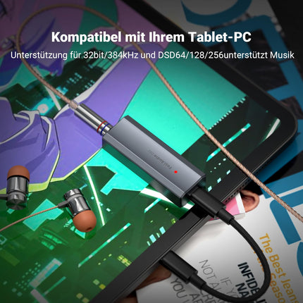 Fosi Audio DS2 USB-C-AUX kõrvaklapivõimendi DAC-dongle 3,5 mm pistikuga heliadapter kaasaskantav võimendi kahe väljundiga DSD256 4,4 mm tasakaalustatud kõrgresolutsiooniga CS43131 kiip iPhone'ile, iPadile